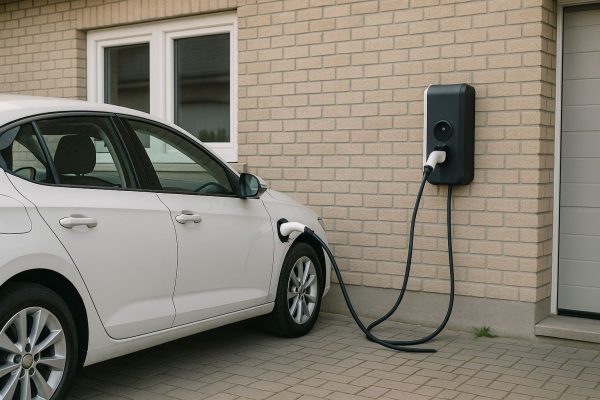 Installatie van laadpaal